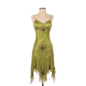 Green Embroidered Dress by Sue Wong